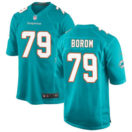 Larry Borom Miami Dolphins 2025 Game Jersey - Aqua