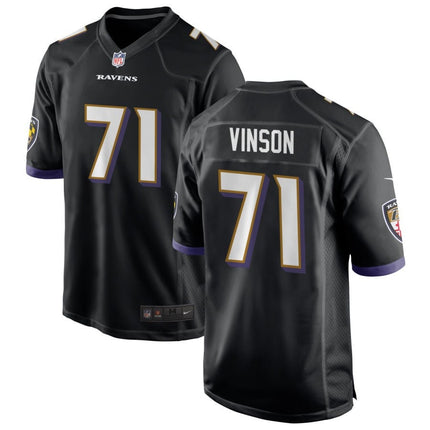 Carson Vinson Baltimore Ravens 2025 Alternate Game Jersey - Black