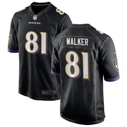 Devontez Walker Baltimore Ravens 2025 Alternate Game Jersey - Black