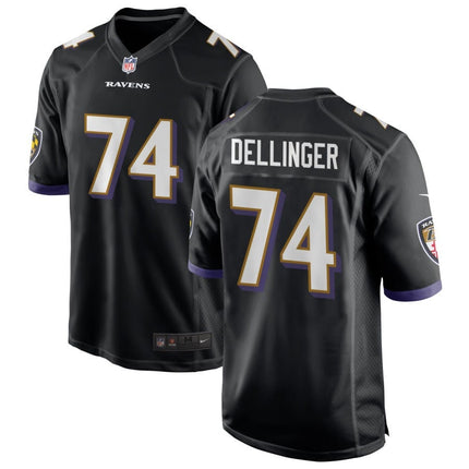 Garrett Dellinger Baltimore Ravens 2025 Alternate Game Jersey - Black