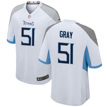 Cedric Gray Tennessee Titans 2025 Game Jersey - White