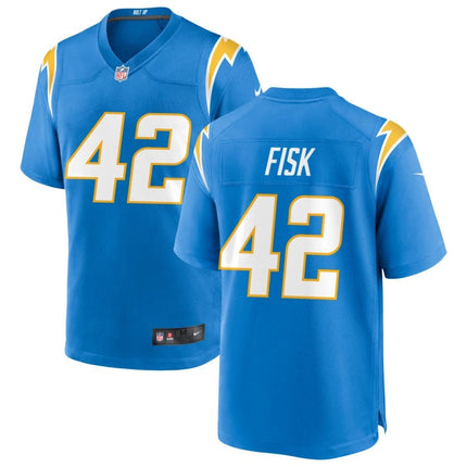 Tucker Fisk Los Angeles Chargers 2025 Game Jersey - Powder Blue