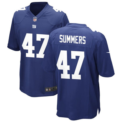 Ty Summers New York Giants 2025 Game Jersey - Royal