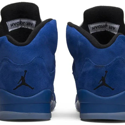 Men's Air Jordan 5 Blue Suede Shoes