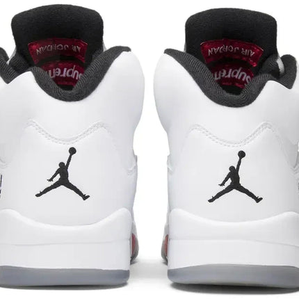 Men's Supreme x Air Jordan 5 Retro 'White' Shoes