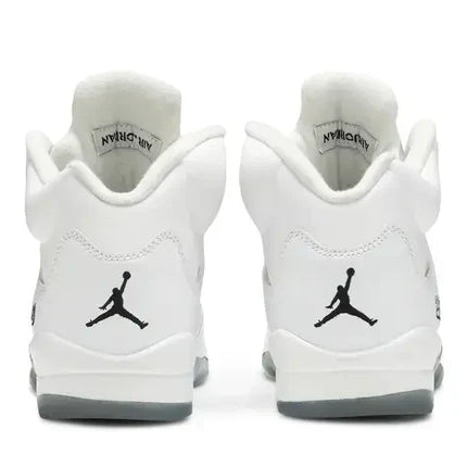Men's Air Jordan 5 White Metallic Shoes