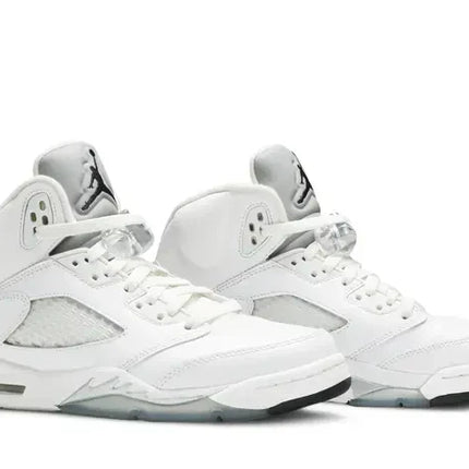 Men's Air Jordan 5 White Metallic Shoes