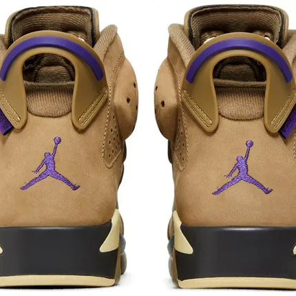Men's Air Jordan 6 Brown Kelp Shoes