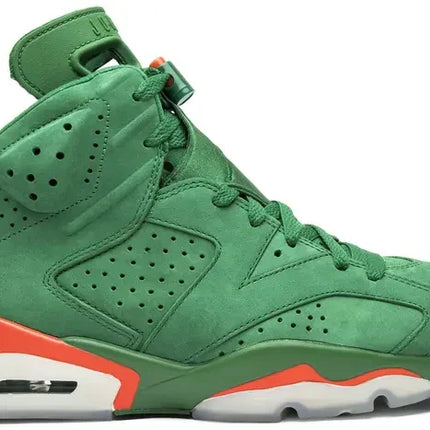 Men's Air Jordan 6 Green Suede Gatorade Shoes