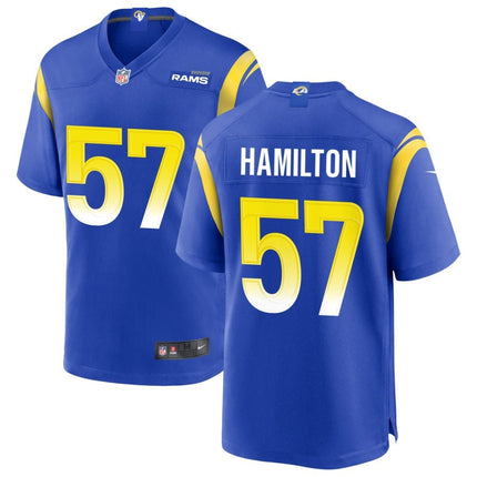 Ty Hamilton Los Angeles Rams 2025 Game Jersey - Royal