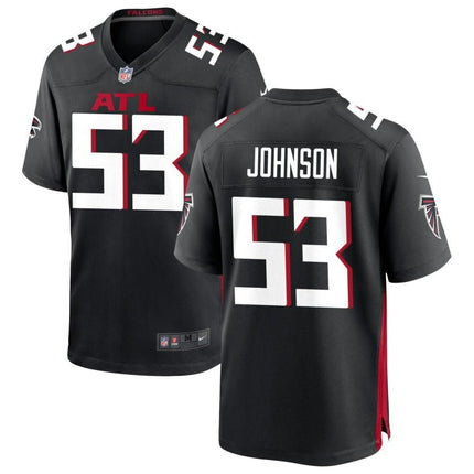 Caleb Johnson Atlanta Falcons 2025 Game Jersey - Black