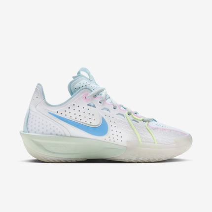 Men's Nike GT Cut 3 White Aquarius Blue Shoes