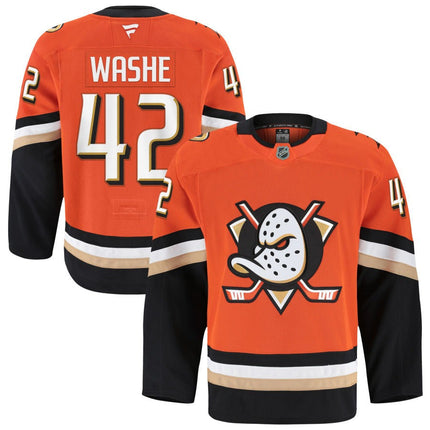 Tim Washe Anaheim Ducks 2025 Home Jersey - Orange