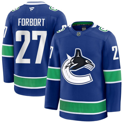 Derek Forbort Vancouver Canucks 2025 Home Jersey - Blue