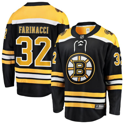 John Farinacci Boston Bruins 2025 Home Breakaway Jersey - Black