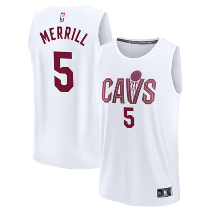 Sam Merrill Cleveland Cavaliers 2025 Association Edition Fast Break Jersey - White