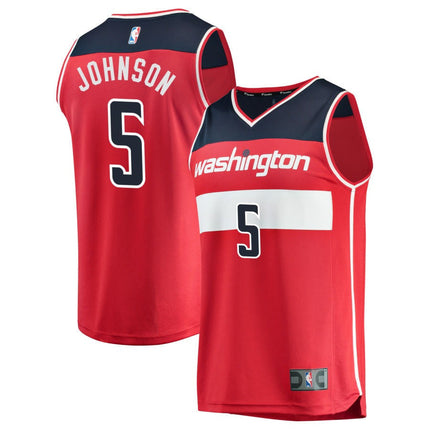 AJ Johnson Washington Wizards 2025 Icon Edition Fast Break Jersey - Red