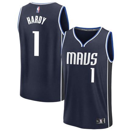 Jaden Hardy Dallas Mavericks 2025 Statement Edition Fast Break Jersey - Navy