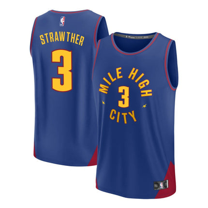 Julian Strawther Denver Nuggets 2025 Statement Edition Fast Break Jersey - Blue