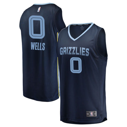 Jaylen Wells Memphis Grizzlies 2025 Icon Edition Fast Break Jersey - Navy