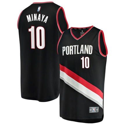 Justin Minaya Portland Trail Blazers 2025 Icon Edition Fast Break Jersey - Black