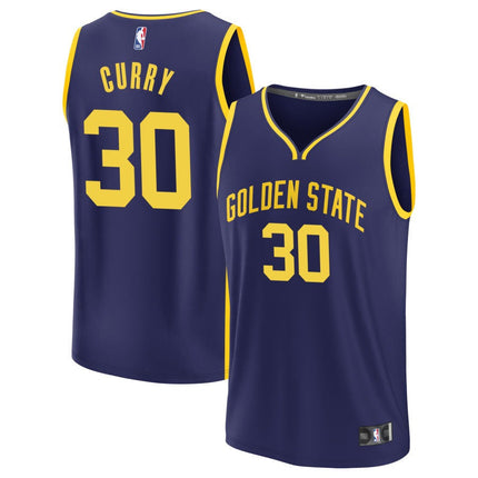 Stephen Curry Golden State Warriors 2025 Statement Edition Fast Break Jersey - Navy