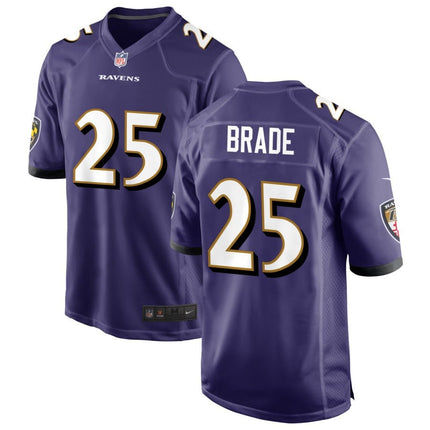 Beau Brade Baltimore Ravens 2025 Game Jersey - Purple