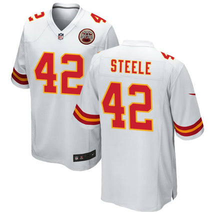 Carson Steele Kansas City Chiefs 2025 Game Jersey - White