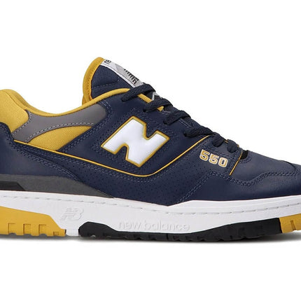 Men's New Balance 550 Navy Yellow Shoes