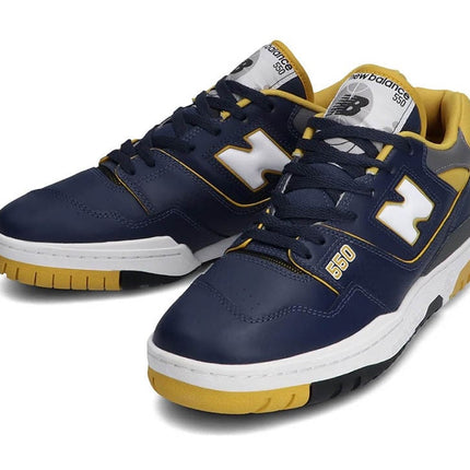 Men's New Balance 550 Navy Yellow Shoes