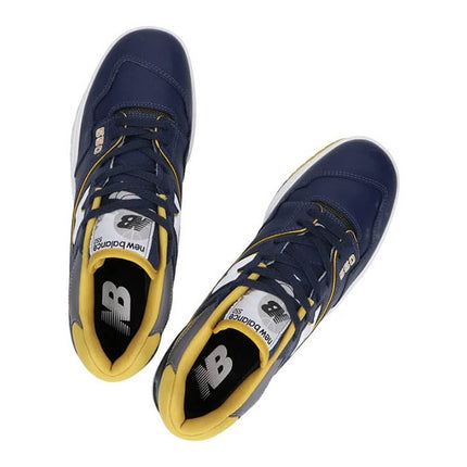 Men's New Balance 550 Navy Yellow Shoes