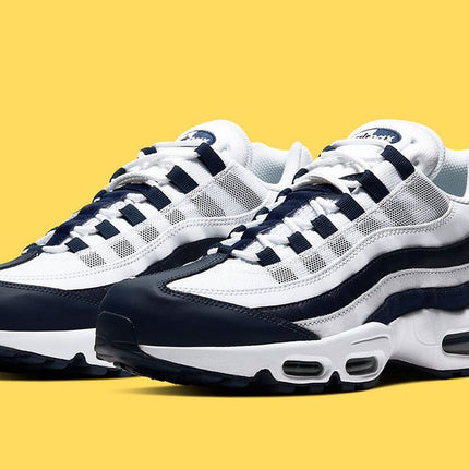 Men's Nike Air Max 95 White Midnight Navy Shoes