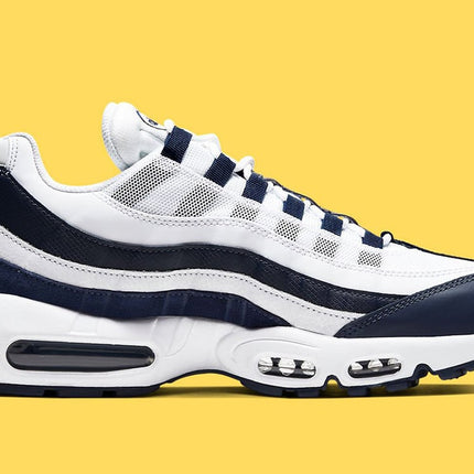 Men's Nike Air Max 95 White Midnight Navy Shoes