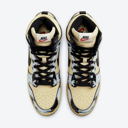 Men's Nike Dunk High Black Acid Wash Shoes