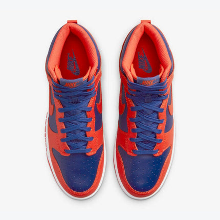 Men's Nike Dunk High Blue And Orange Shoes
