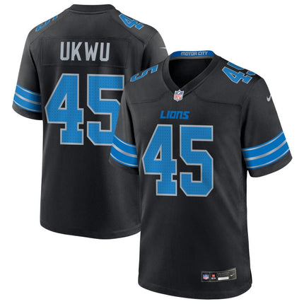 Isaac Ukwu Detroit Lions 2025 Alternate Game Jersey - Black