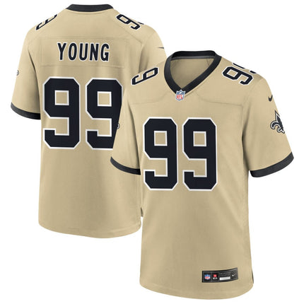 Chase Young New Orleans Saints 2025 Gameday Golds Alternate Game Jersey - Gold