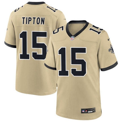 Mason Tipton New Orleans Saints 2025 Gameday Golds Alternate Game Jersey - Gold