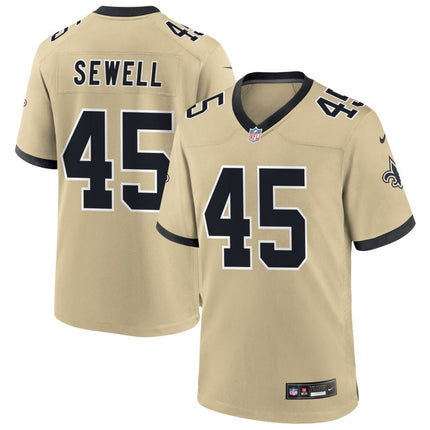 Nephi Sewell New Orleans Saints 2025 Gameday Golds Alternate Game Jersey - Gold