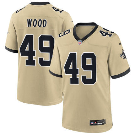 Zach Wood New Orleans Saints 2025 Gameday Golds Alternate Game Jersey - Gold