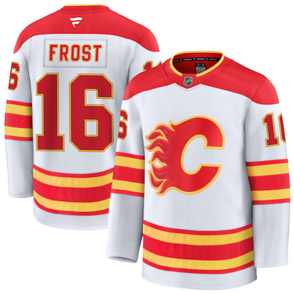 Morgan Frost Calgary Flames 2025 Away Jersey - White