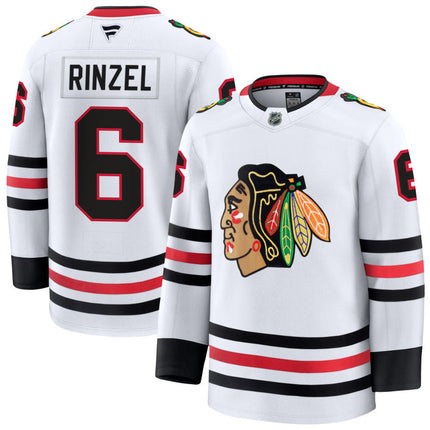 Sam Rinzel Chicago Blackhawks 2025 Away Jersey - White
