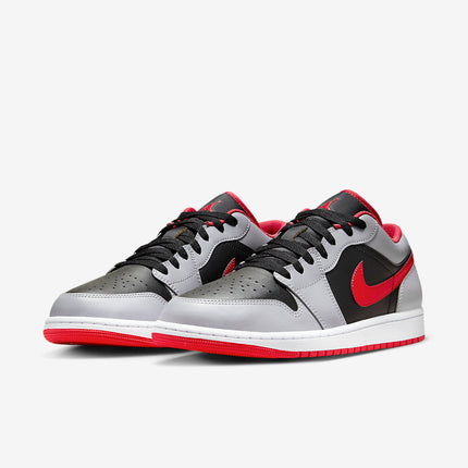 Men's Air Jordan 1 Low 'Black Cement Fire Red' Shoes