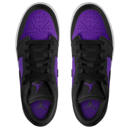 Men's Air Jordan 1 Low 'Black Purple' Shoes