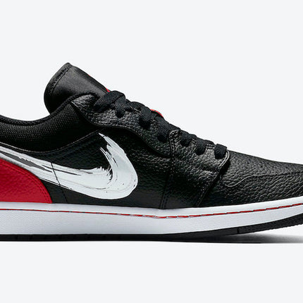 Men's Air Jordan 1 Low 'Brushstroke Swoosh' Shoes
