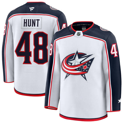 Daemon Hunt Columbus Blue Jackets 2025 Away Jersey - White