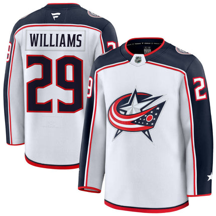 Jack William Columbus Blue Jackets 2025 Away Jersey - White