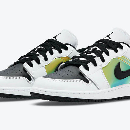 Men's Air Jordan 1 Low 'White Black-Metallic Gold' Shoes