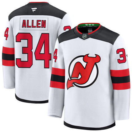 Jake Allen New Jersey Devils 2025 Away Jersey - White