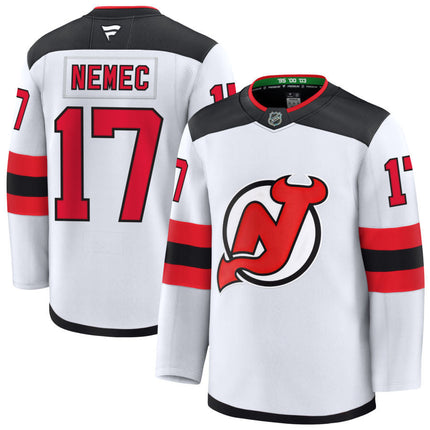 Simon Nemec New Jersey Devils 2025 Away Jersey - White